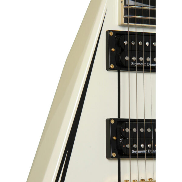 Jackson Pro Series Rhoads RRT-3 Ebony Fingerboard Ivory with Black Pinstripes