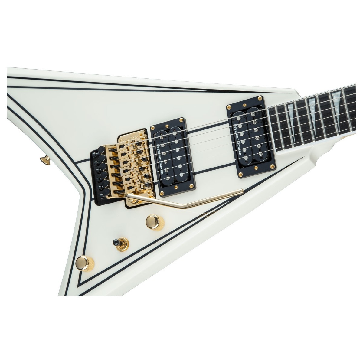 Jackson Pro Rhoads RR3 Guitar Ivory with Black Pinstripes