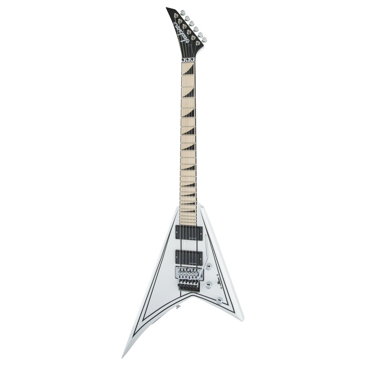 Jackson X Series Rhoads RRX24M Snow White with Black Pinstripes