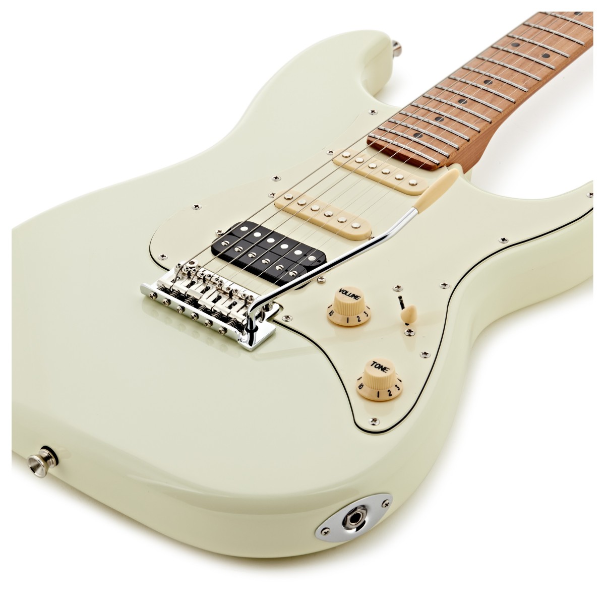JET Guitars JS-400 HSS Roasted Maple Olympic White
