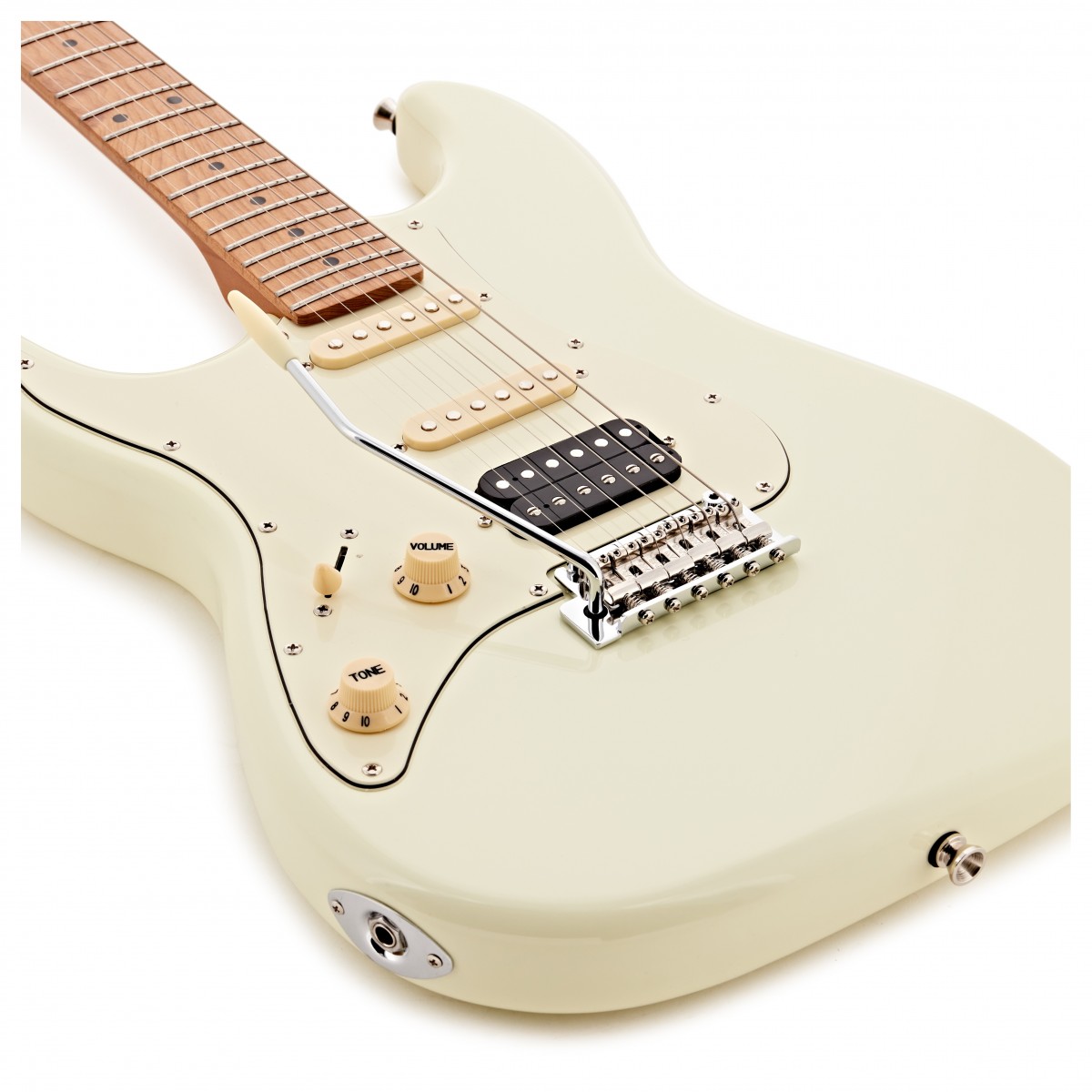 JET Guitars JS-400 HSS Roasted Maple Left Handed Olympic White