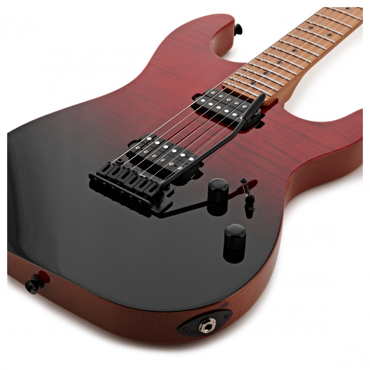 JET Guitars JS-1000 Vulcano Roasted Maple Flamed Transparent Red