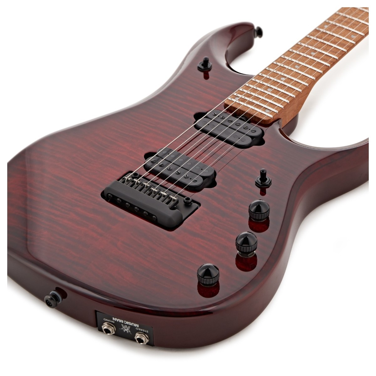Music Man JP15 Flame Maple Red Tide