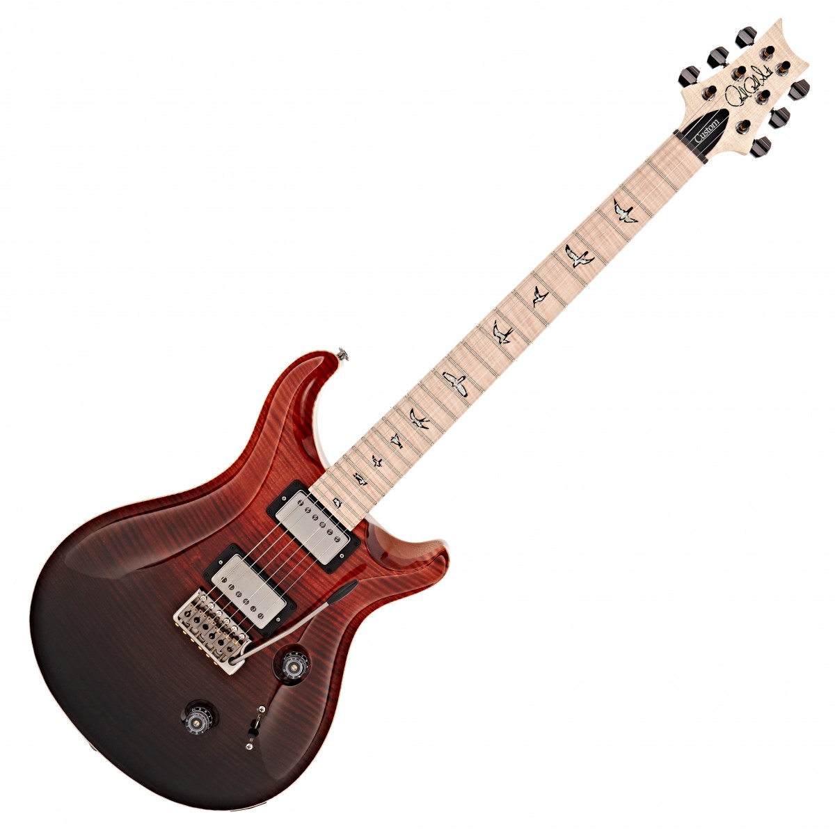 PRS Custom 24 Wood Library 10 Top Red/Grey Black Fade #0315130 (2022)