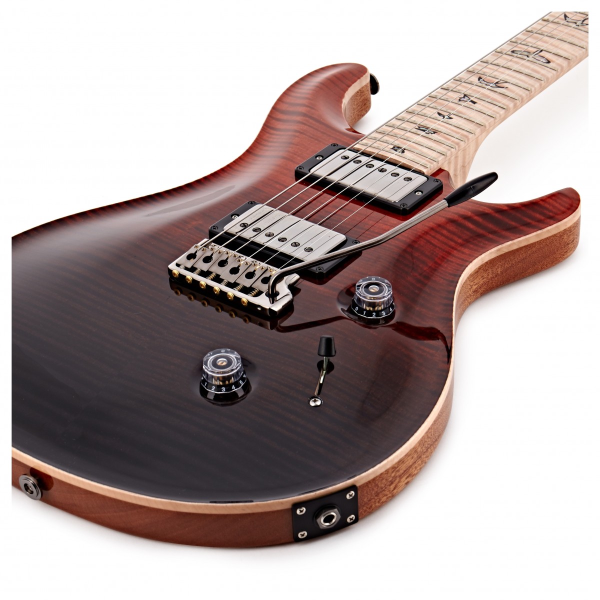 PRS Custom 24 Wood Library 10 Top Red/Grey Black Fade #0315130 (2022)