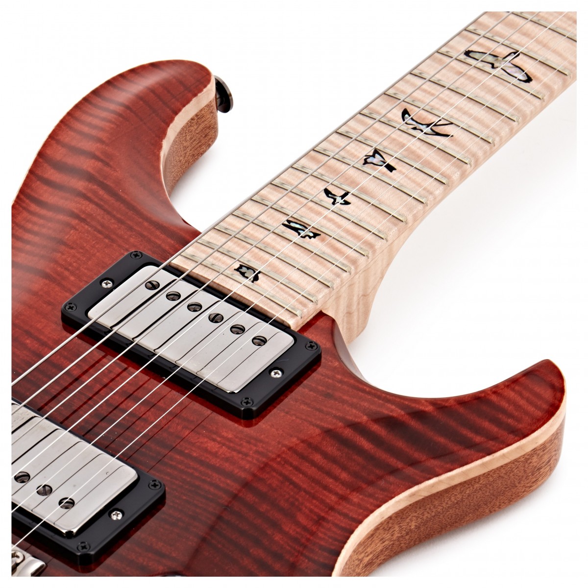 PRS Custom 24 Wood Library 10 Top Red/Grey Black Fade #0315130 (2022)
