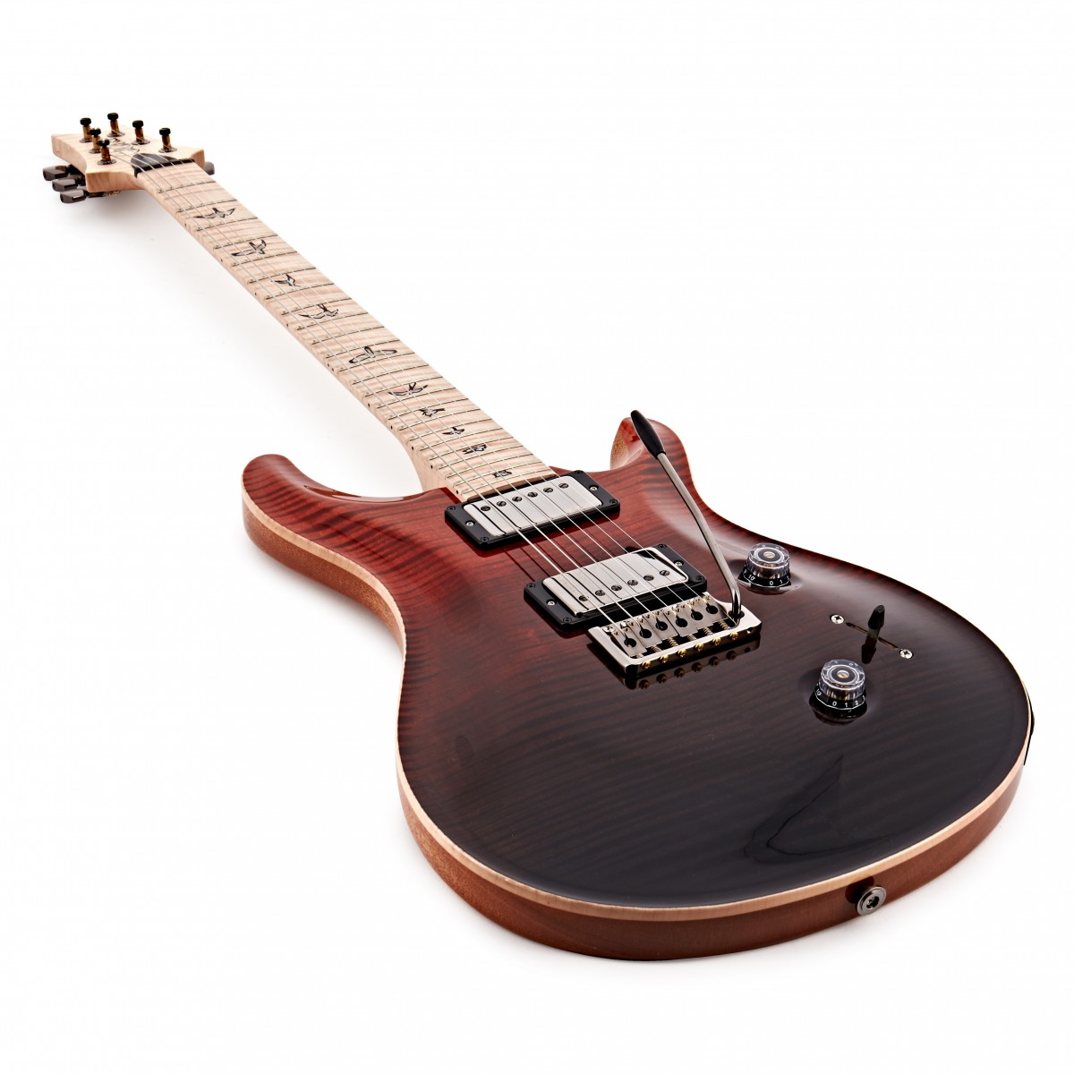PRS Custom 24 Wood Library 10 Top Red/Grey Black Fade #0315130 (2022)