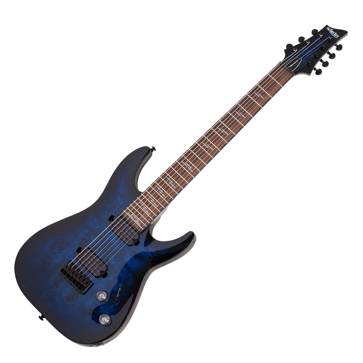 Schecter Omen Elite-7 7 String See-Thru Blue Burst