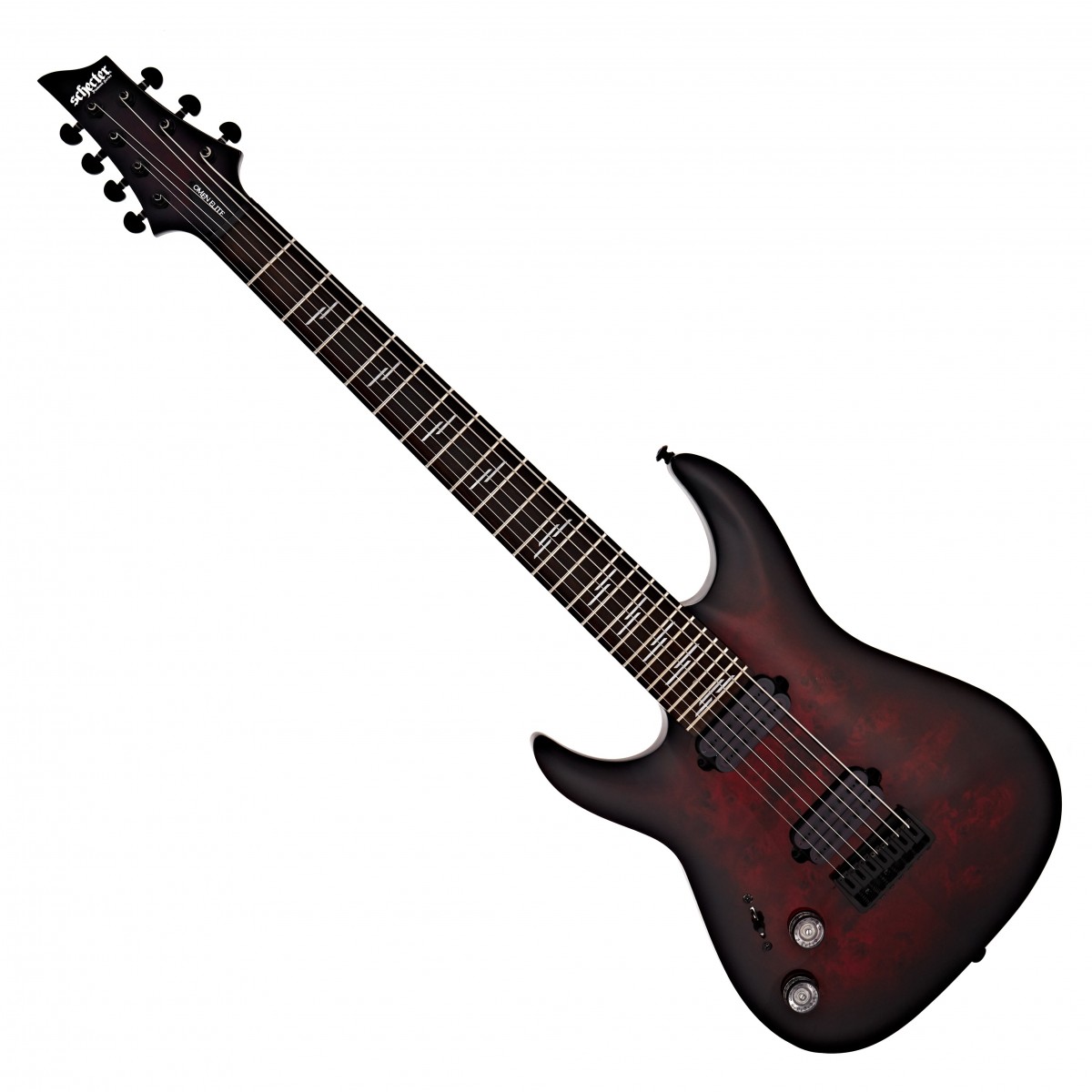 Schecter Omen Elite-7 Left Handed 7 String Black Cherry Burst