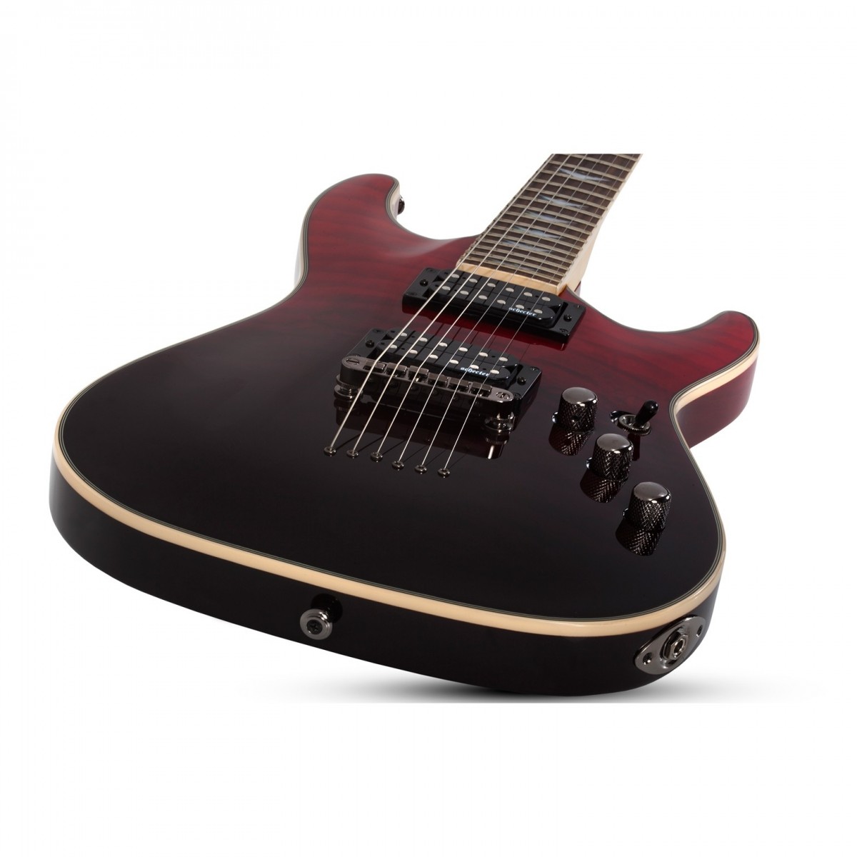 Schecter Omen Extreme-6 Black Red Fade
