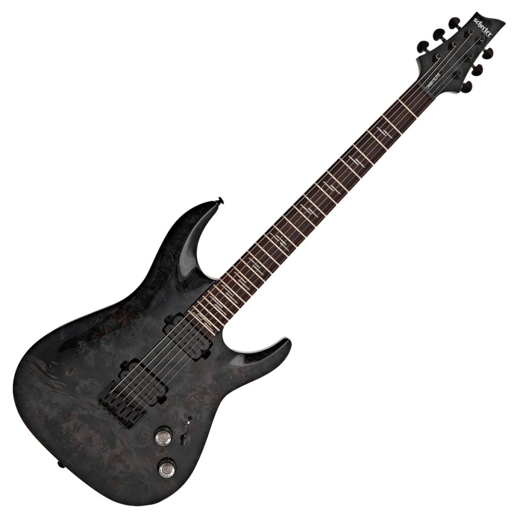 Schecter Omen Elite-6 See Thru Black Gear4music Exclusive