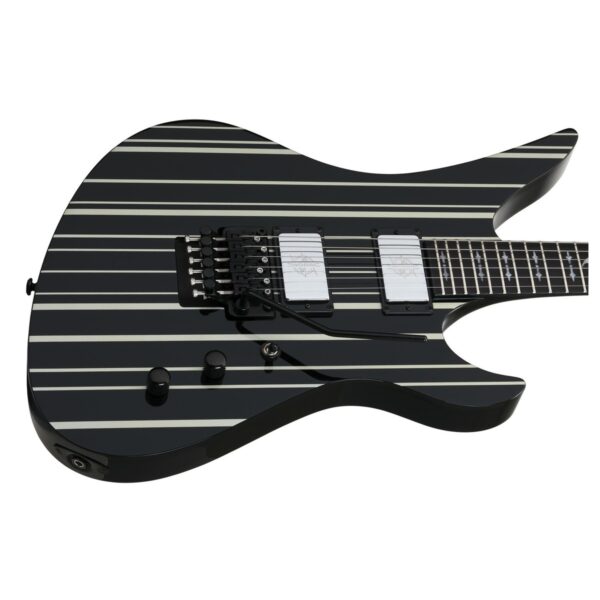 Schecter Synyster Custom Gloss Black with Silver Pin Stripes