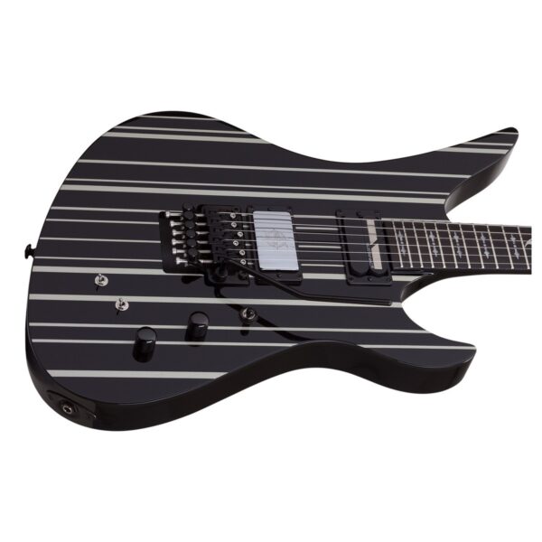 Schecter Synyster Custom-S Gloss Black w/ Silver Pin Stripes