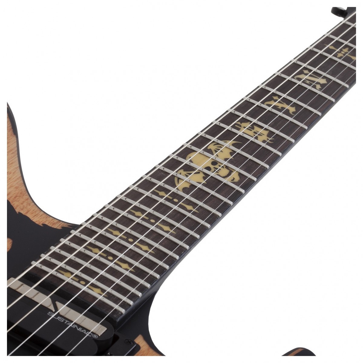 Schecter Synyster Gates Custom S Distressed Satin Black