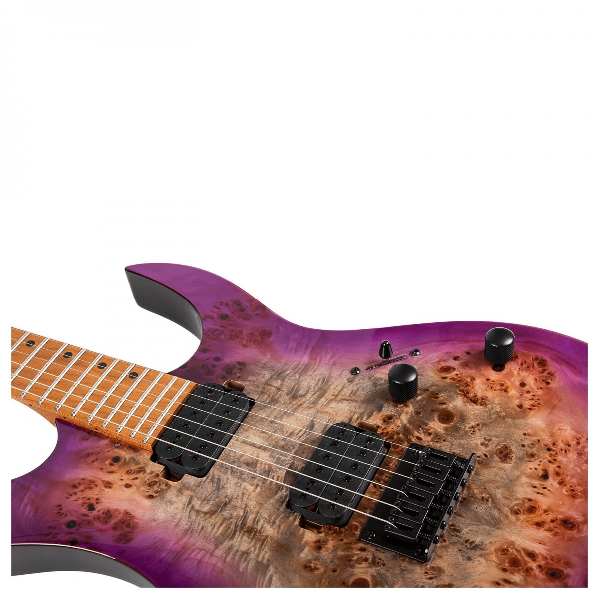 Spira Guitars S-450 TPP Poplar Burl Gloss Trans Purple