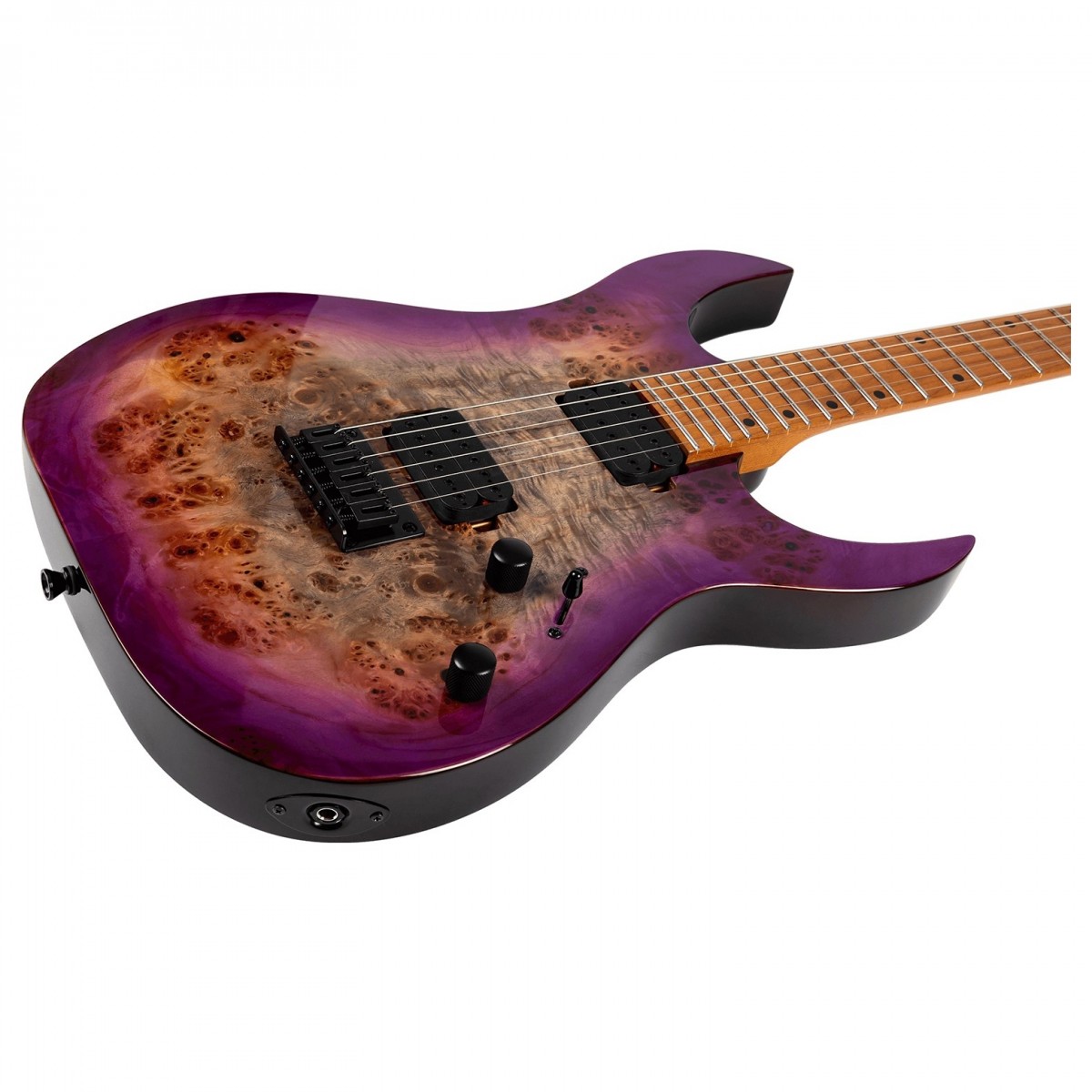 Spira Guitars S-450 TPP Poplar Burl Gloss Trans Purple