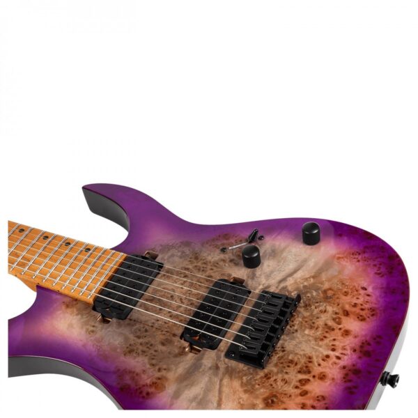 Spira Guitars S-457 TPP Poplar Burl Gloss Trans Purple