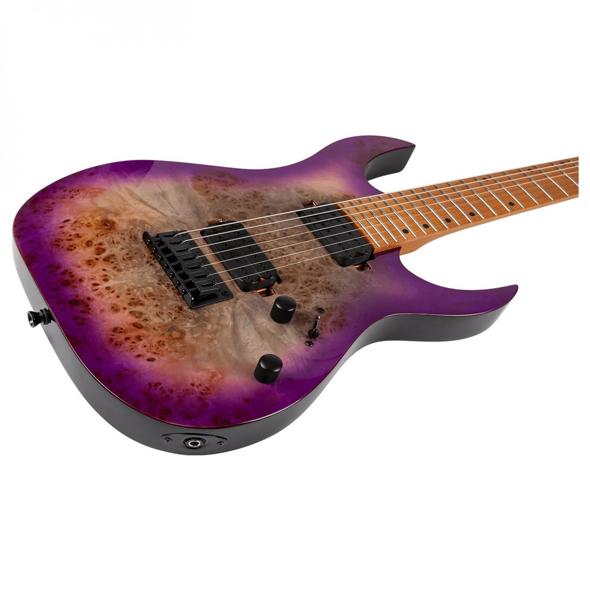Spira Guitars S-457 TPP Poplar Burl Gloss Trans Purple