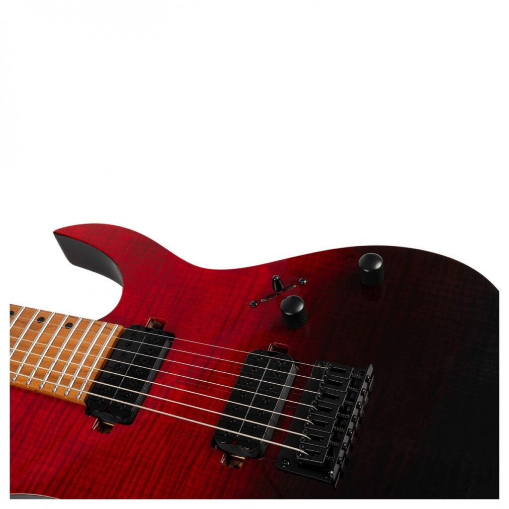 Spira Guitars S-457 TRD Flame Maple Gloss Trans Red