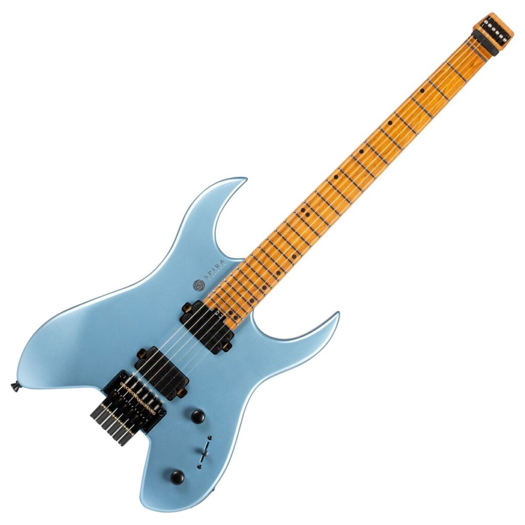 Spira Guitars S-400 Headless MPB Satin Blue