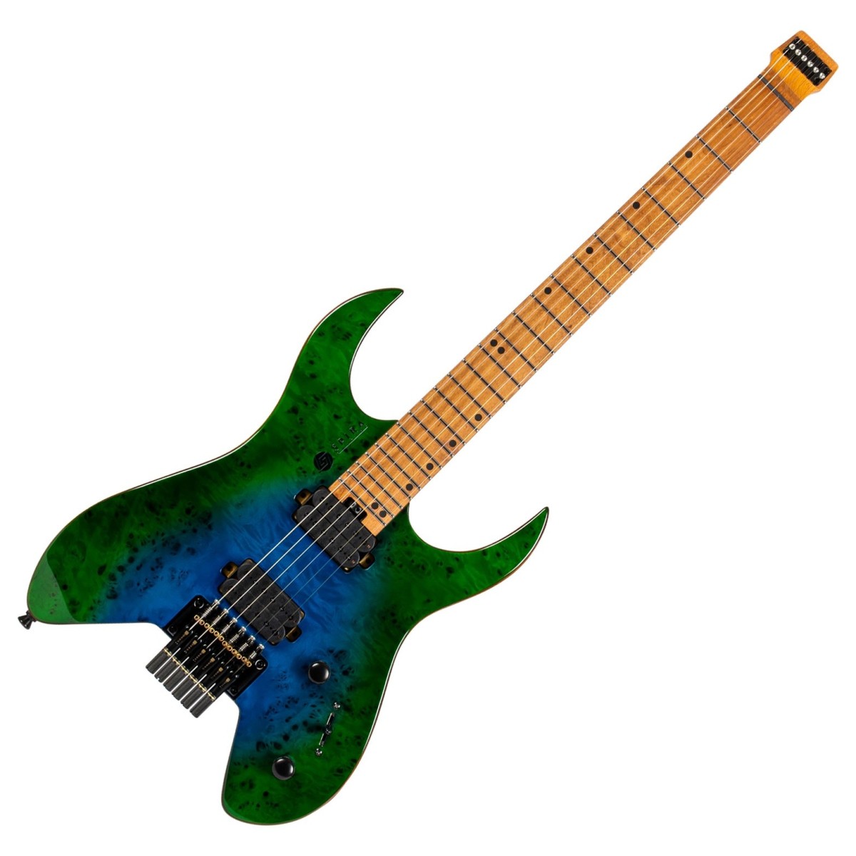 Spira Guitars S-500 Headless Green Burst