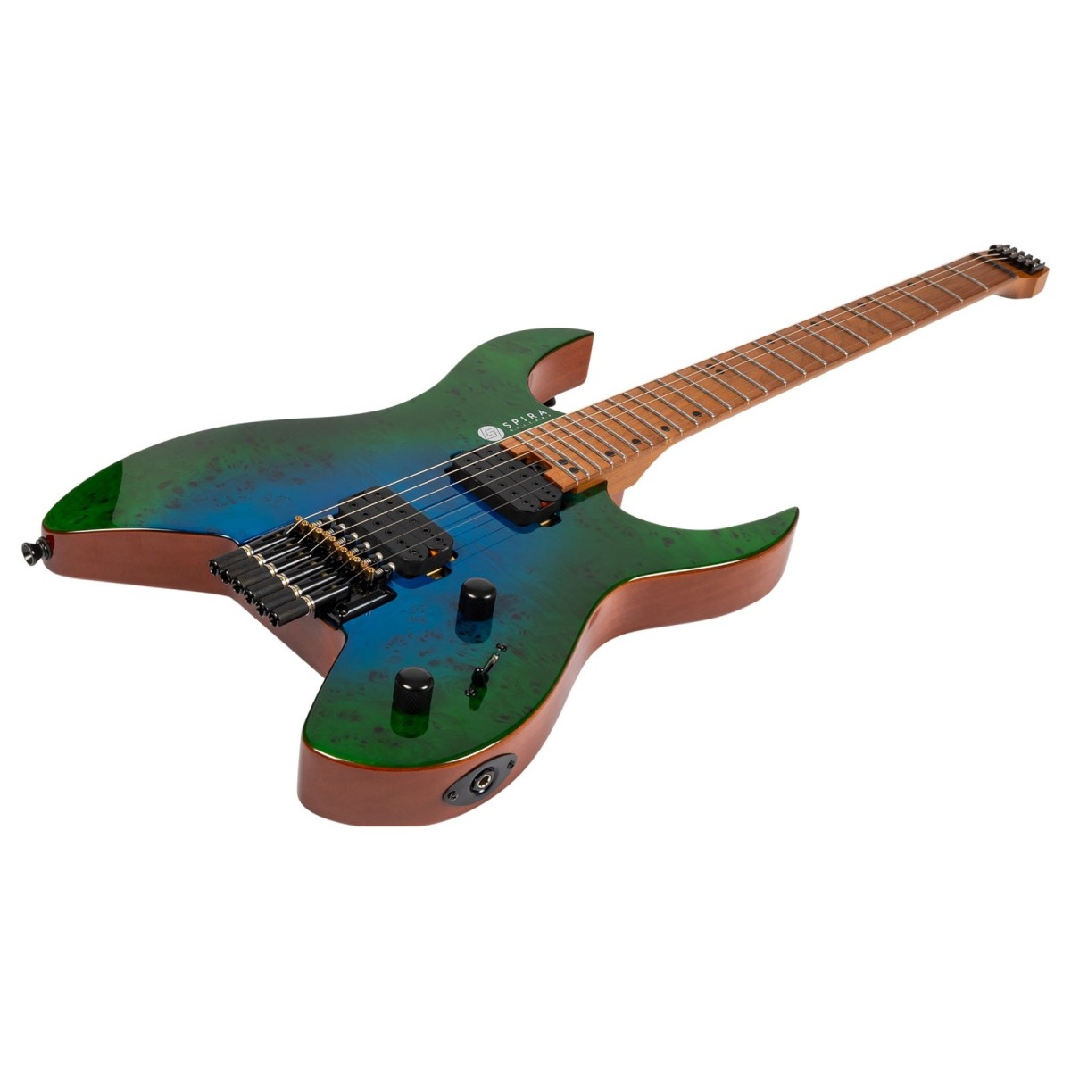 Spira Guitars S-500 Headless Green Burst