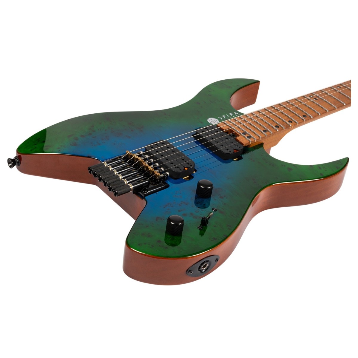 Spira Guitars S-500 Headless Green Burst