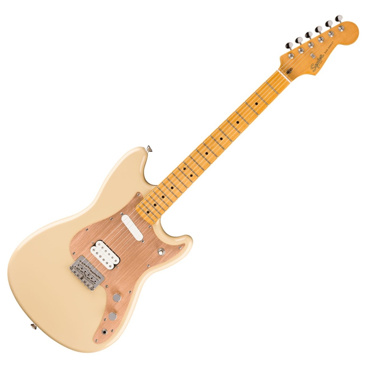 Squier Classic Vibe Duo-Sonic HS Gold Anodized Pickguard Desert Sand