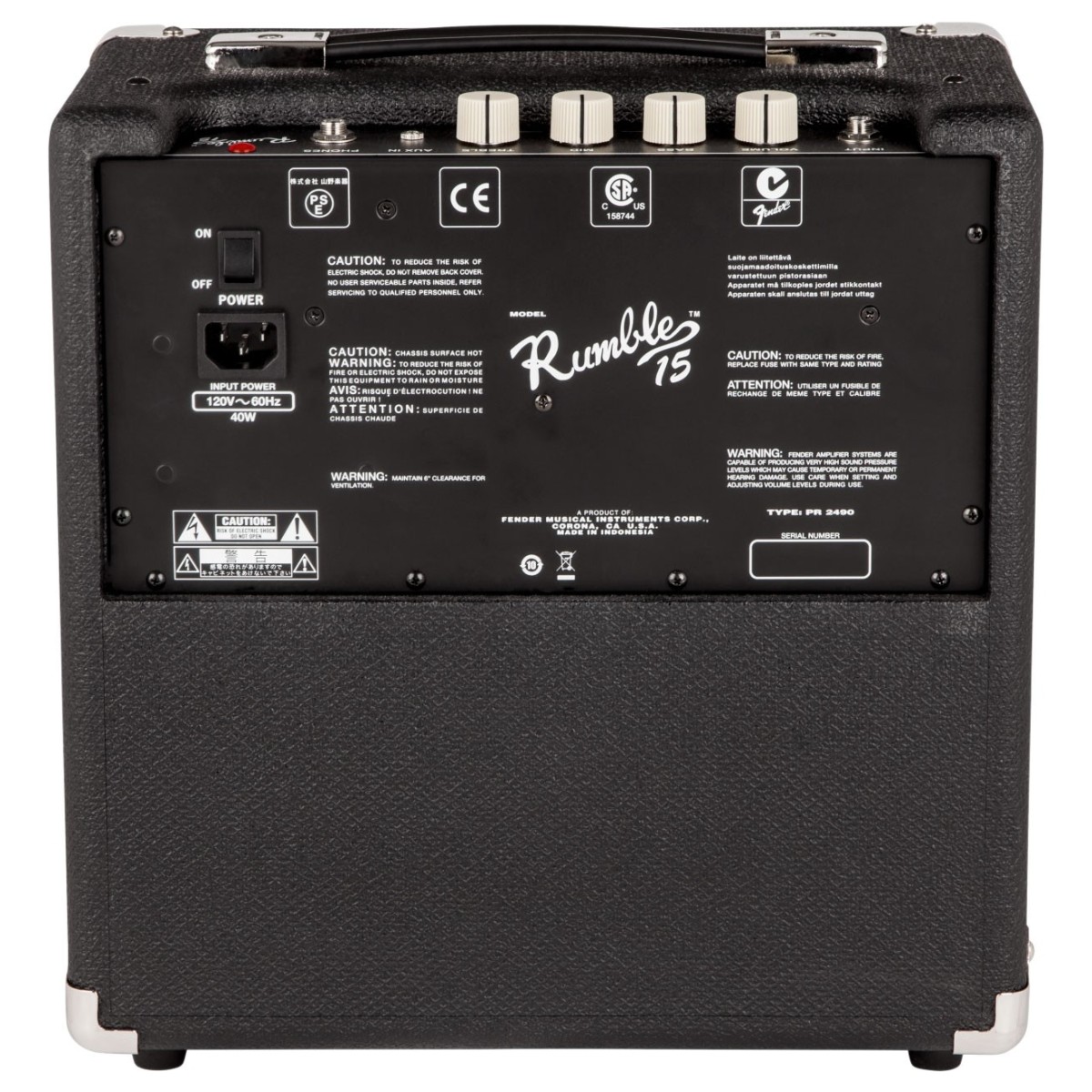 Fender Rumble 15 V3 Bass Combo pack of 3