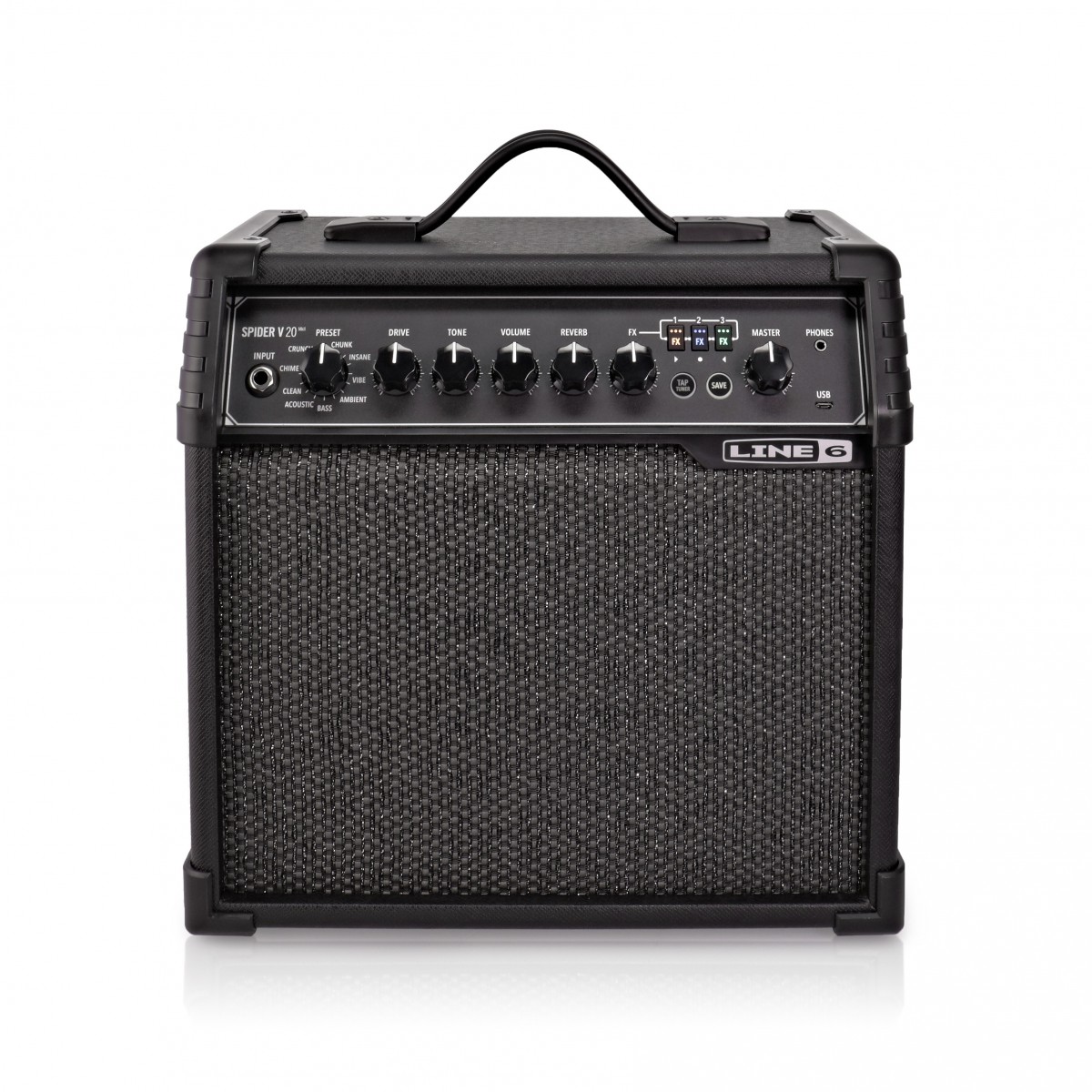 Yamaha Pacifica 012 Black & Line 6 Spider V 20 Pack