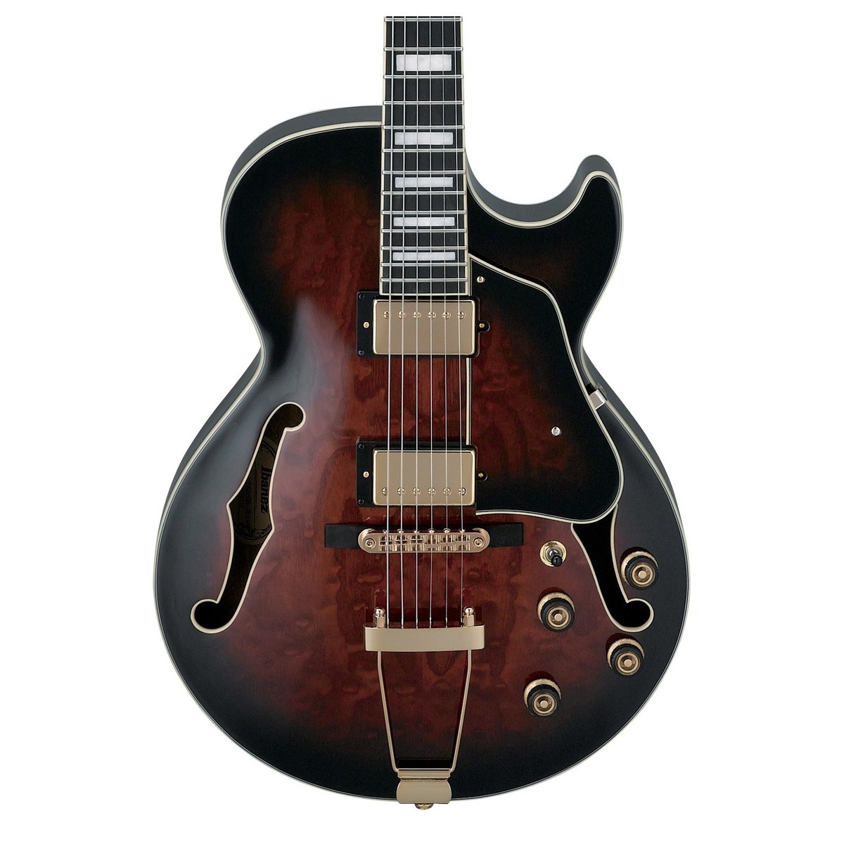 Ibanez AG95QA Artcore Expressionist Dark Brown Sunburst