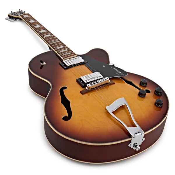 Hartwood Novella Hollowbody Guitar & Hard Case Tobacco Sunburst