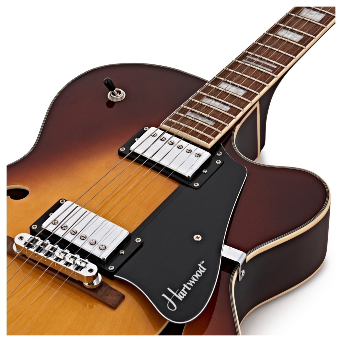 Hartwood Novella Hollowbody Guitar & Hard Case Tobacco Sunburst