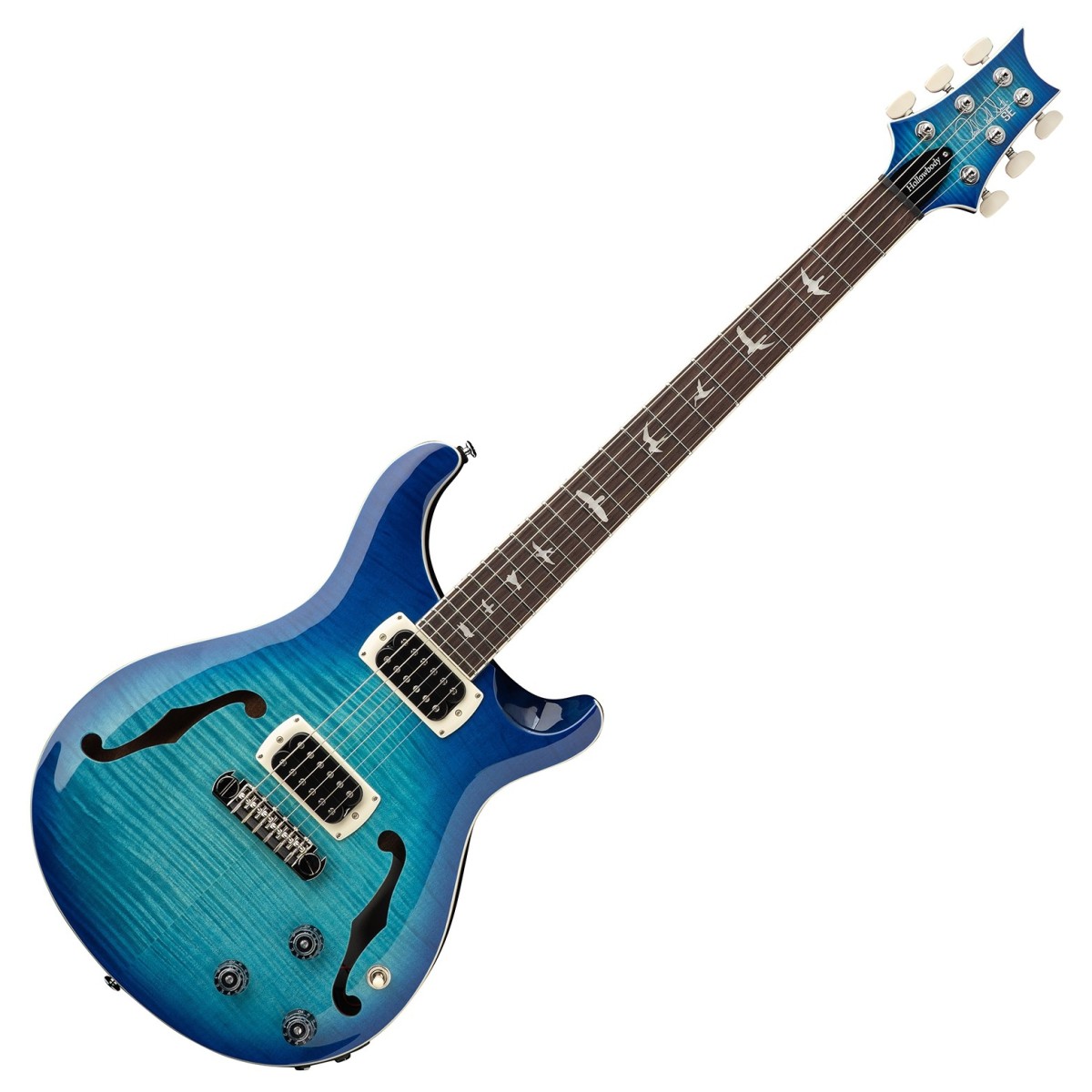 PRS SE Hollowbody I Piezo Flat Back Lake Blue