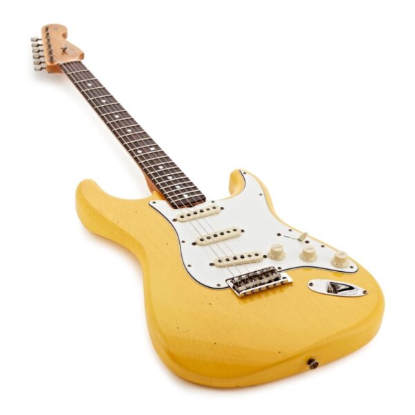 Fender Custom Shop 65 Stratocaster Journeyman Relic 3A Rosewood Fingerboard Aged Graffiti Yellow