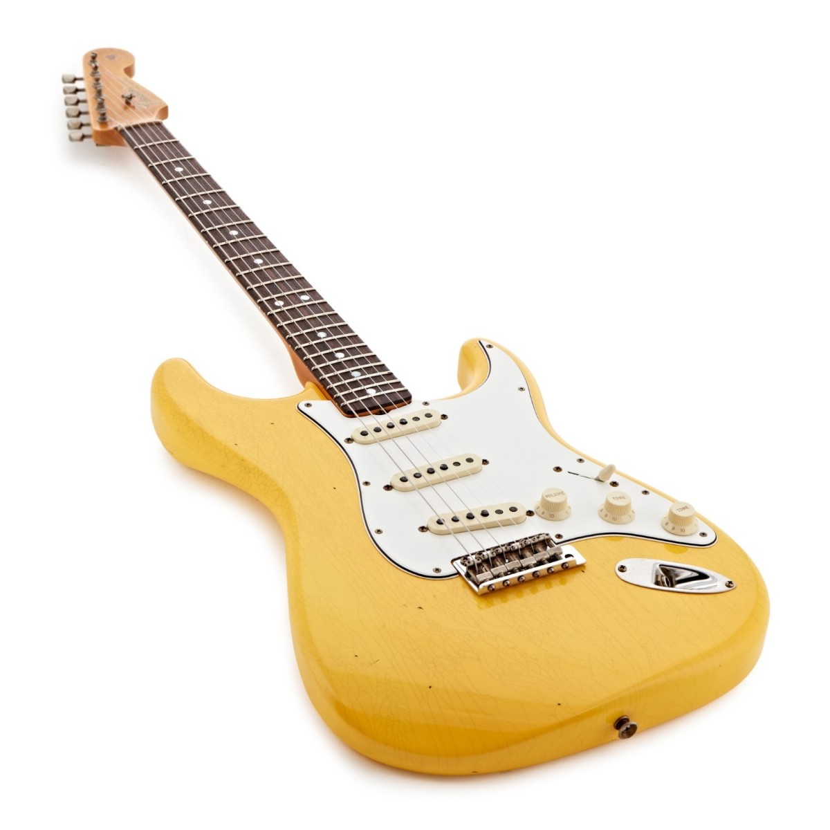 Fender Custom Shop 65 Stratocaster Journeyman Relic 3A Rosewood Fingerboard Aged Graffiti Yellow