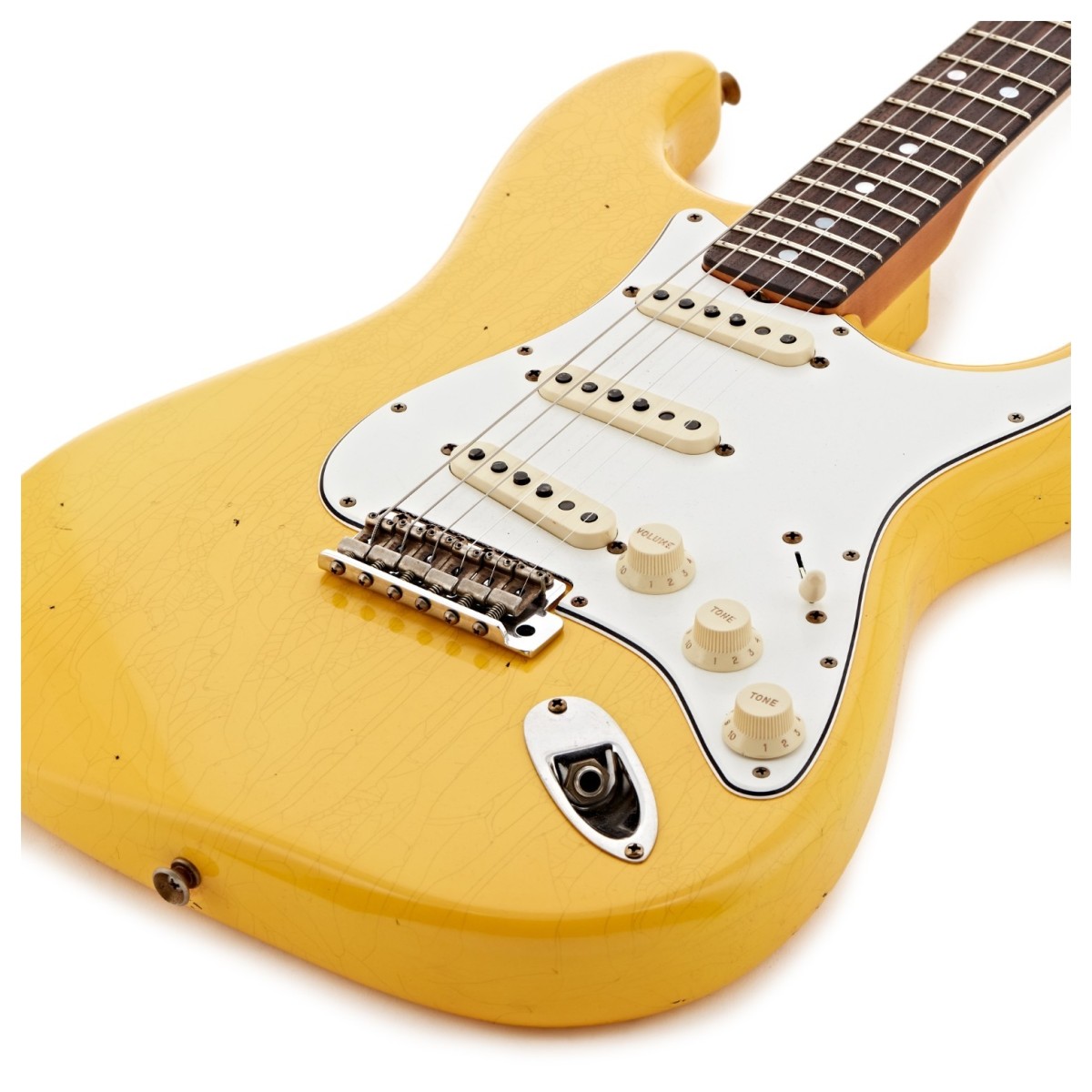 Fender Custom Shop 65 Stratocaster Journeyman Relic 3A Rosewood Fingerboard Aged Graffiti Yellow