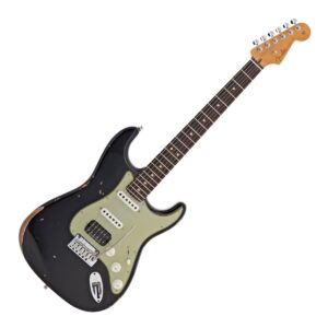 Fender Custom Shop Custom Deluxe HB S-1 Strat Relic with Closet Classic Hardware 3A RW Black