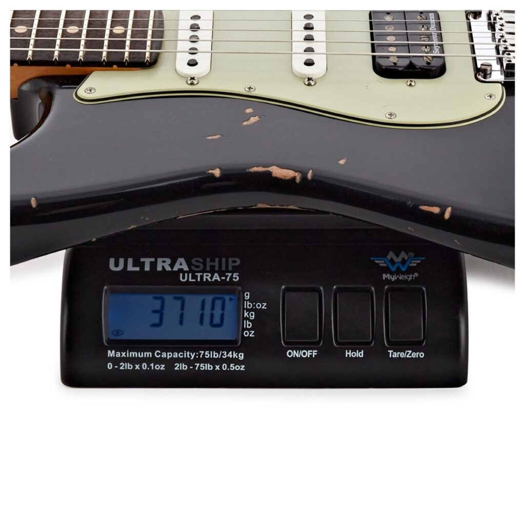 Fender Custom Shop Custom Deluxe HB S-1 Strat Relic with Closet Classic Hardware 3A RW Black