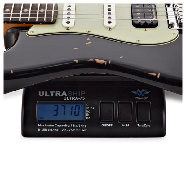 Fender Custom Shop Custom Deluxe HB S-1 Strat Relic with Closet Classic Hardware 3A RW Black