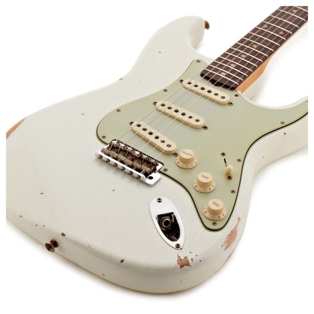 Fender Custom Shop 62 Stratocaster Relic Aged Olympic White