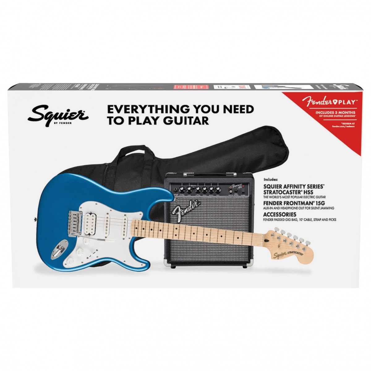 Squier Affinity Stratocaster HSS Pack Lake Placid Blue