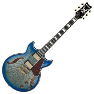 Ibanez AM93QA Artcore Expressionist Jet Blue Burst