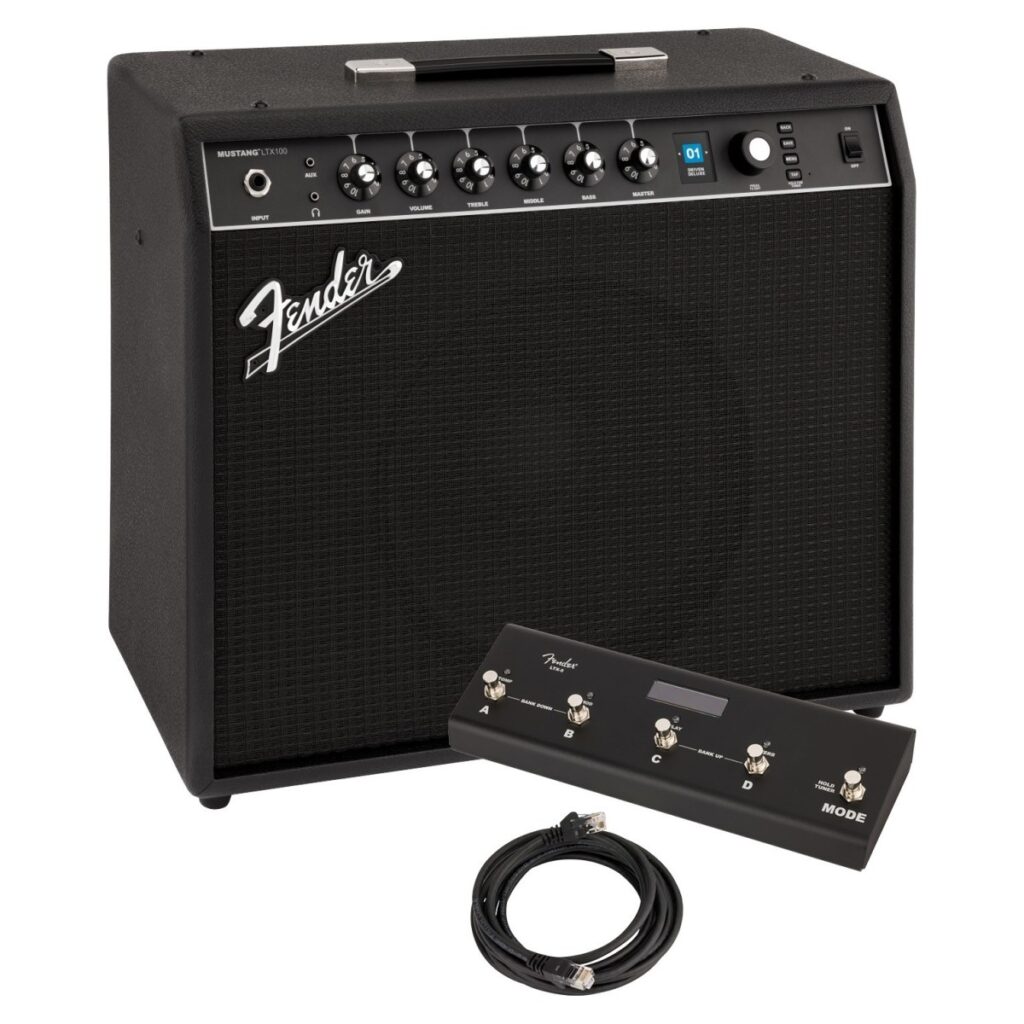 Fender Mustang LTX100 Combo and LTX-5 Footswitch Bundle