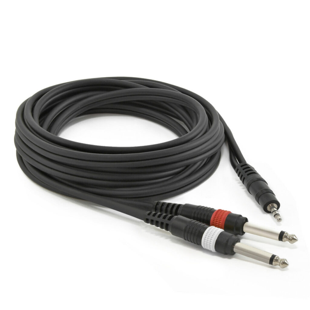 Stereo Minijack - Mono Jack (x2) Cable 3m
