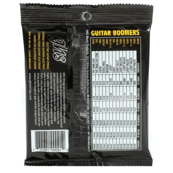 GHS Boomers Guitar Strings X Light 9-42 - Image 2