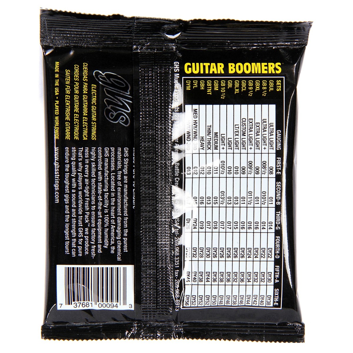 GHS Boomers Guitar Strings Light 10-46 - Image 2