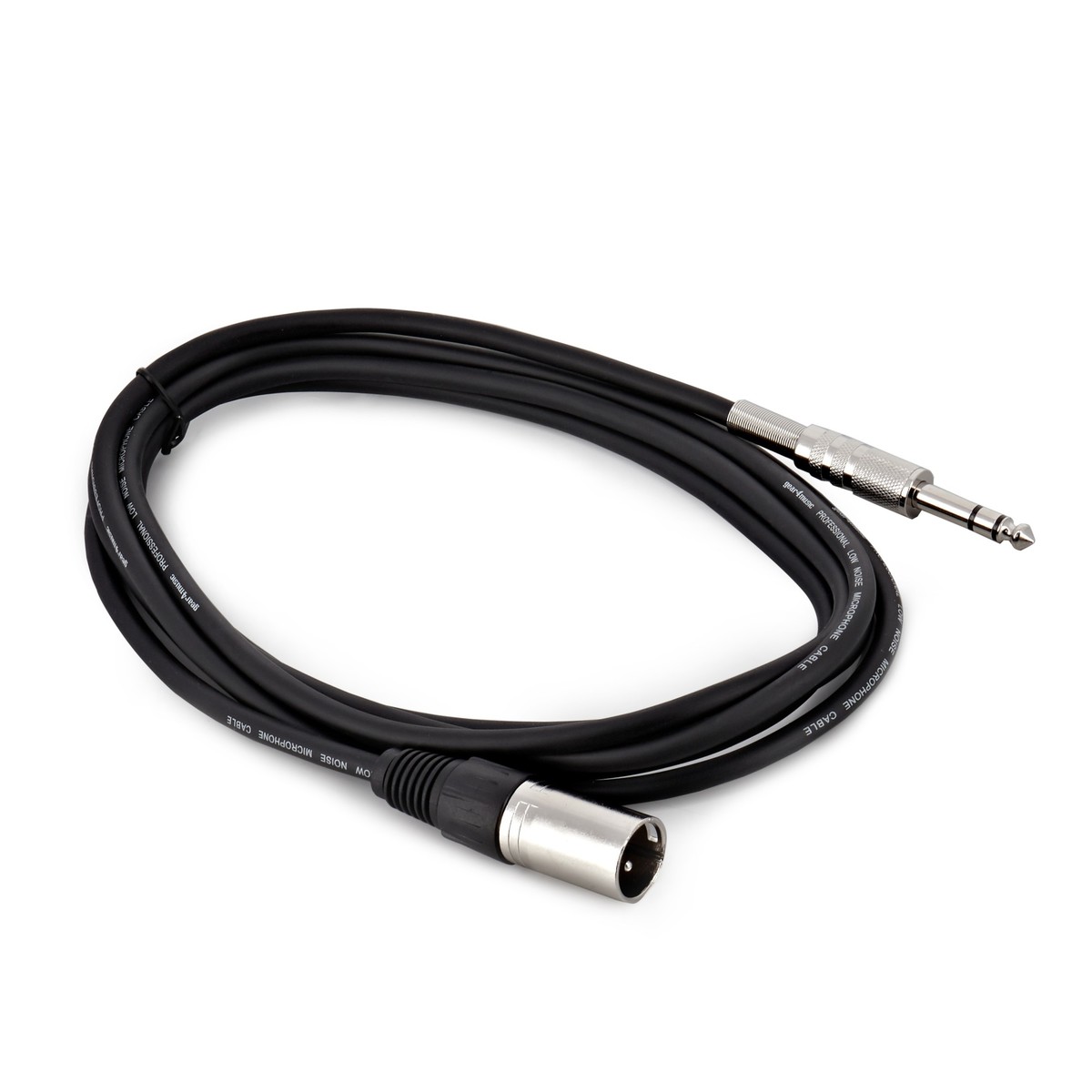 XLR (M) - Stereo 1/4inch Jack Pro Cable 1m - Image 2