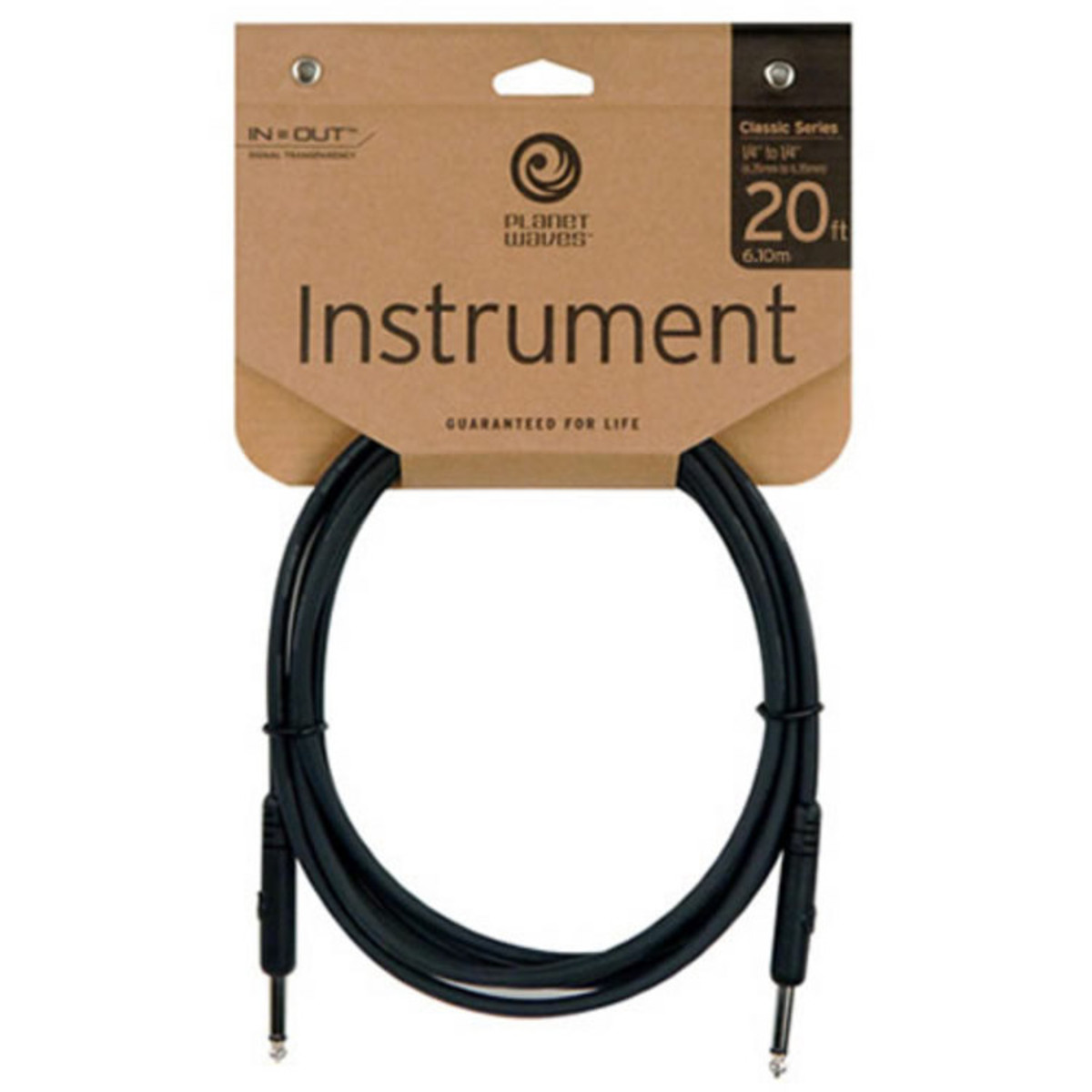 DAddario Classic Series 1/4" Instrument Cable 20ft - Image 1