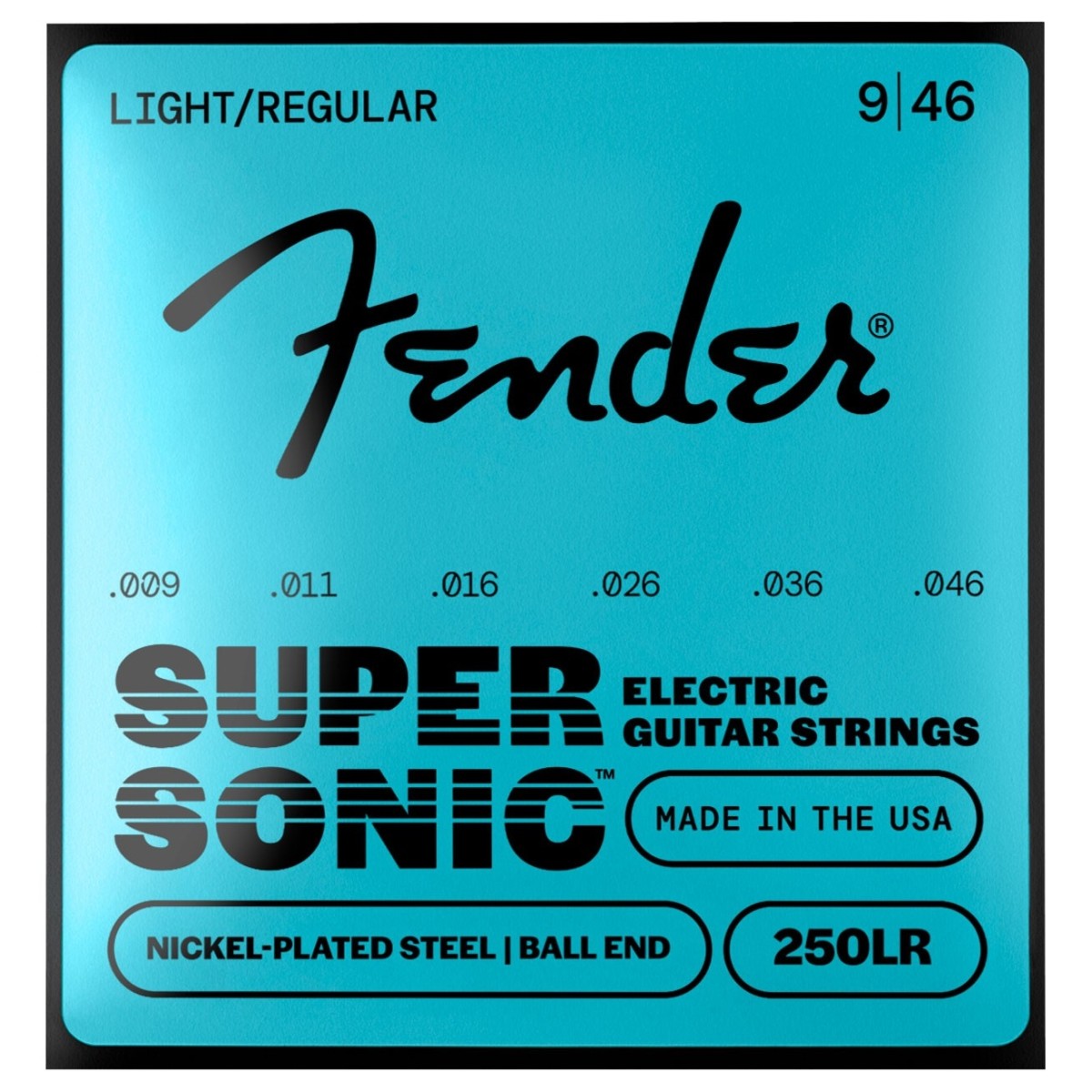 Fender SuperSonic 250LR Guitar Strings Nickel-Plated Steel Ball End Gauges .009-.046 - Image 1